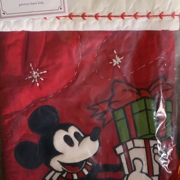 Pottery Barn Kids Disney Mickey Mouse Quilted Christmas Stocking - Picture 3 of 14